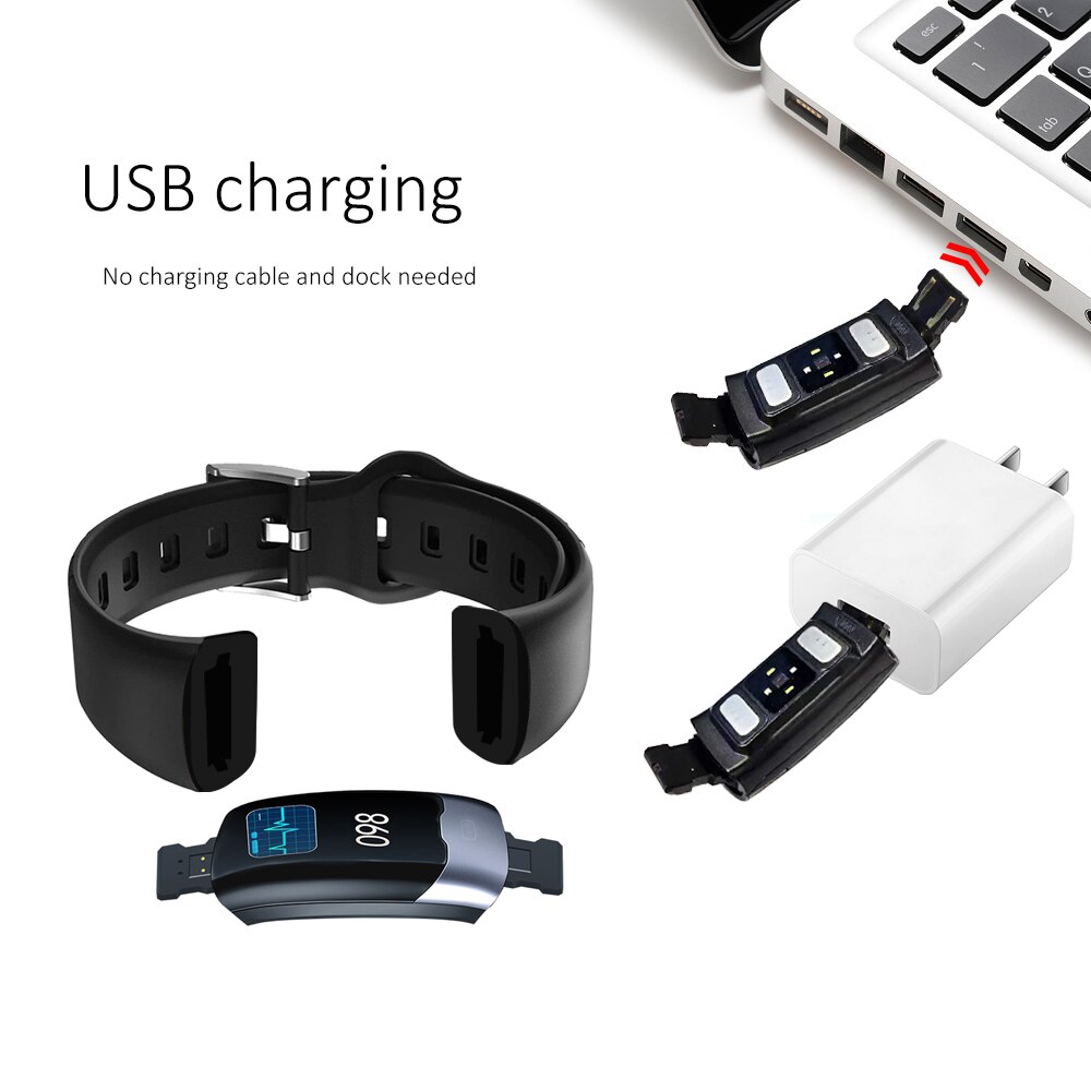 IP67 Waterproof Smart Watch Fitness Tracker Smart Bracelet Heart Rate Blood Pressure Oxygen Monitor Calorie Counter Sports Watch