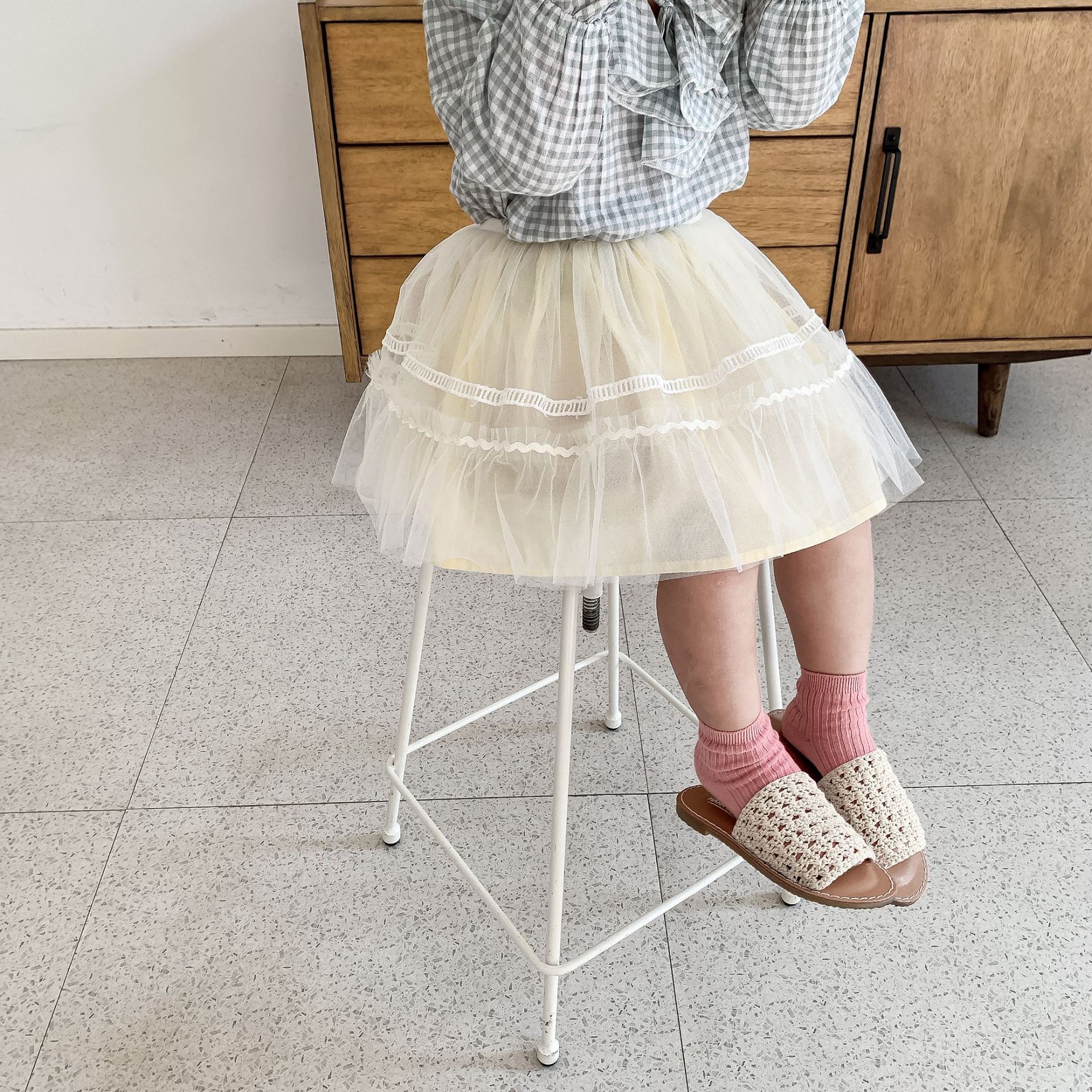 Lente Schattige Meisjes Mode Mesh Rokken Baby Meisje All-Match Prinses Bubble Rok