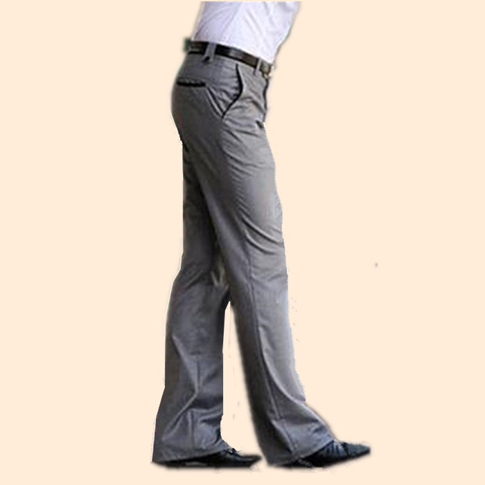 Spring Euro US flare suit Pant style Men's Flared Trousers Formal Pants Bell Bottom Pant Boot Cut Suit Pants Size 28-37: 33 / Gray