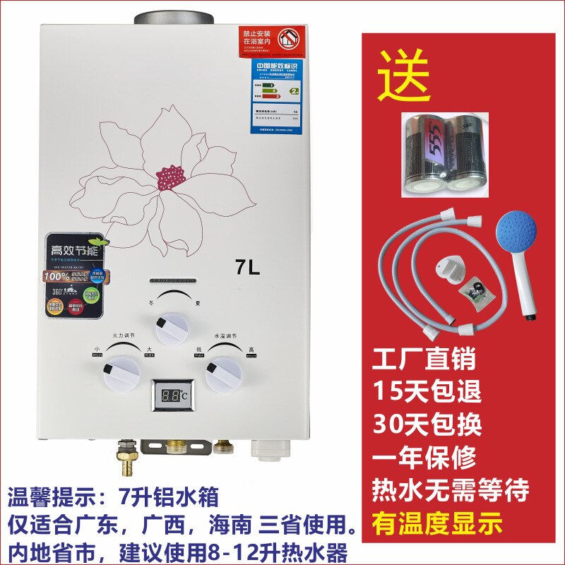 Gas Water Heater Stove-Piped Water Heater Liquefied Petroleum Gas (LPG) and Natural Gas Water Dispenser Household: Default Title