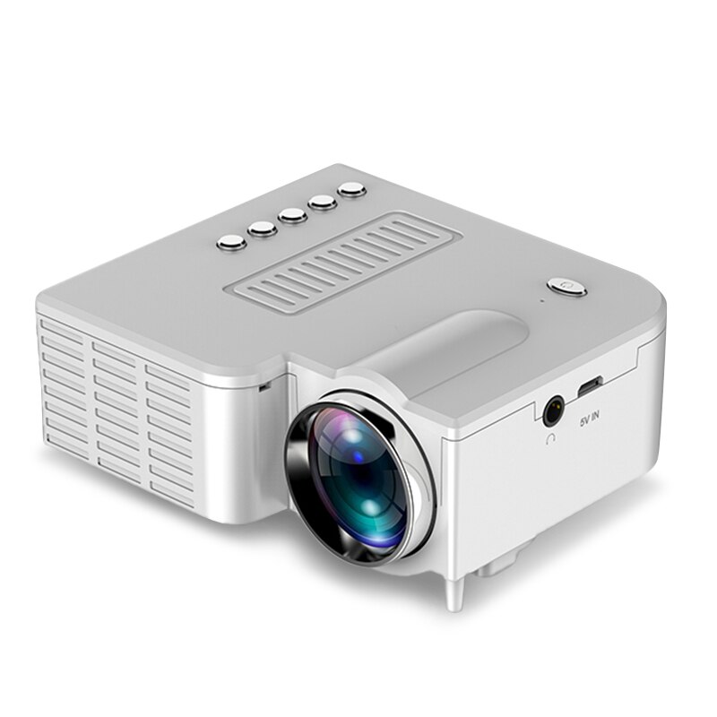 UNIC-Mini proyector de vídeo para cine en casa, UC28, 1080P, LED, compatible con vídeo 4K, disco U, tarjeta TF, STB: white