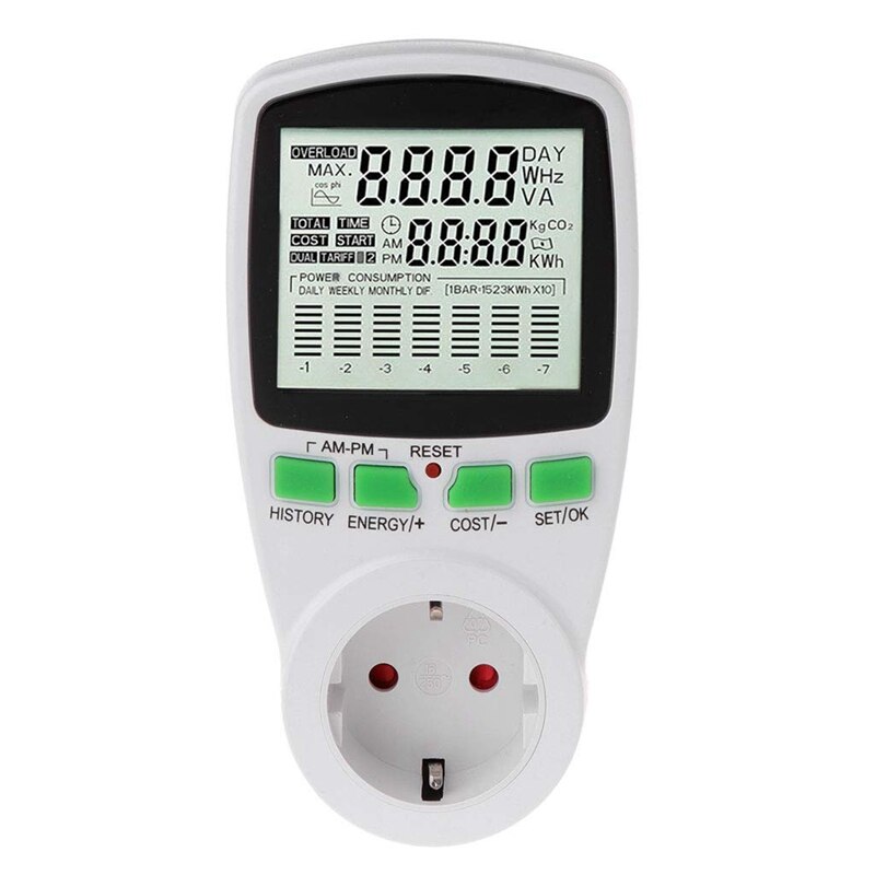 Medidor de energía inteligente, medidor de potencia, potencia KWh, medición de toma, analizador eléctrico, Monitor de potencia