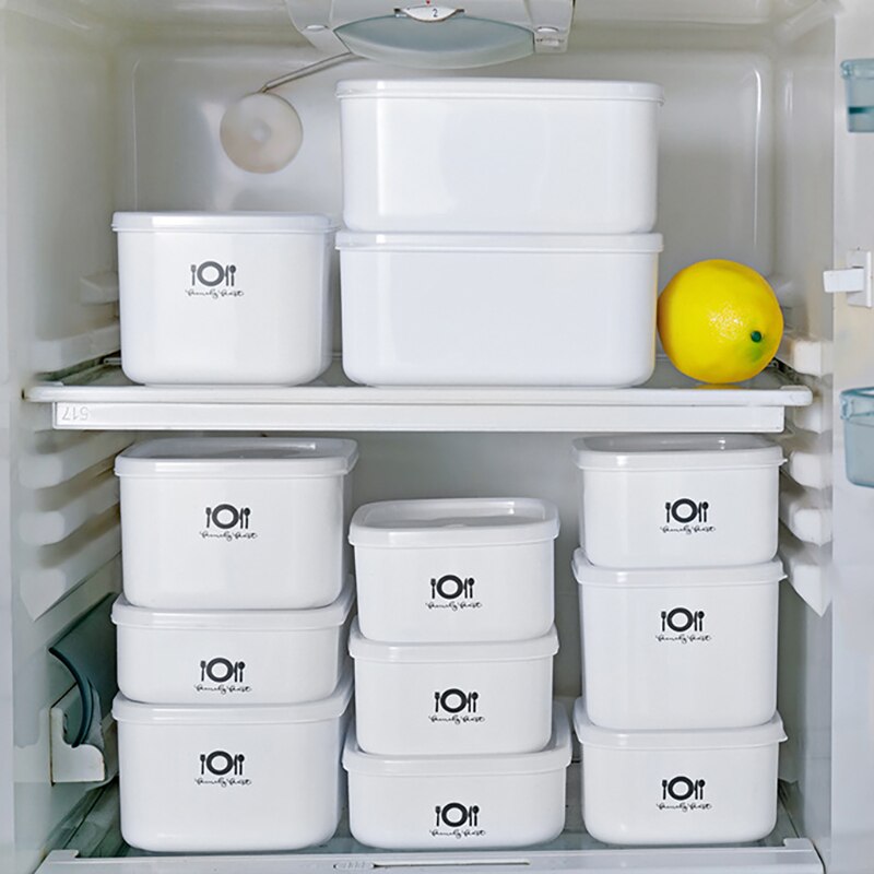 Plastic Sealed Fresh Box Refrigerator Food Fresh Bowl Microwave Heating Lunch Box Portable Bento Boxes Food Organizer Container