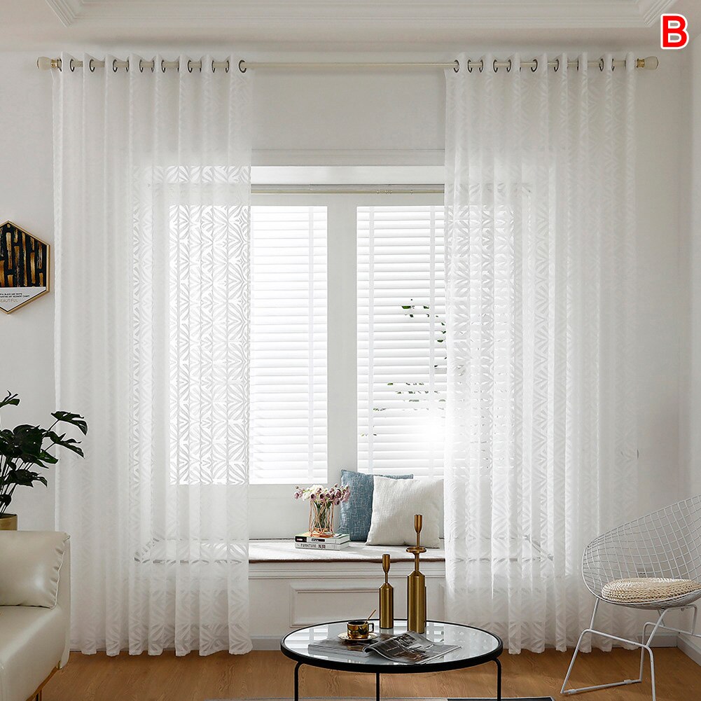 Window Curtain Home Window Decoration White Window Screening Door Curtains Home Room Accessories