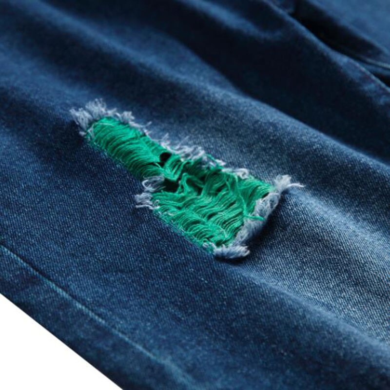 2022 Mens Ripped Jeans Autumn Slim Fit Denim Pants Male Jeans Distressed Destroyed Trousers pantalones hombre