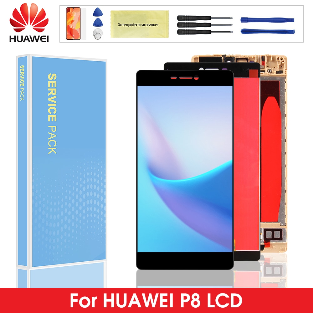 ORIGINELE P8 LCD Voor HUAWEI P8 Display Touch Screen Vervanging met Frame Voor HUAWEI P8 LCD Display GRA L09 gra-l09 gra-ul10