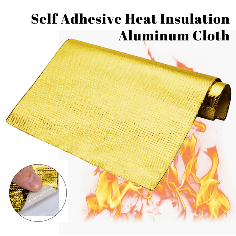 Película protectora térmica para coche, estera aislante de 30x150cm, papel de aluminio autoadhesivo, tela de alta temperatura, películas de vinilo y fibra de vidrio