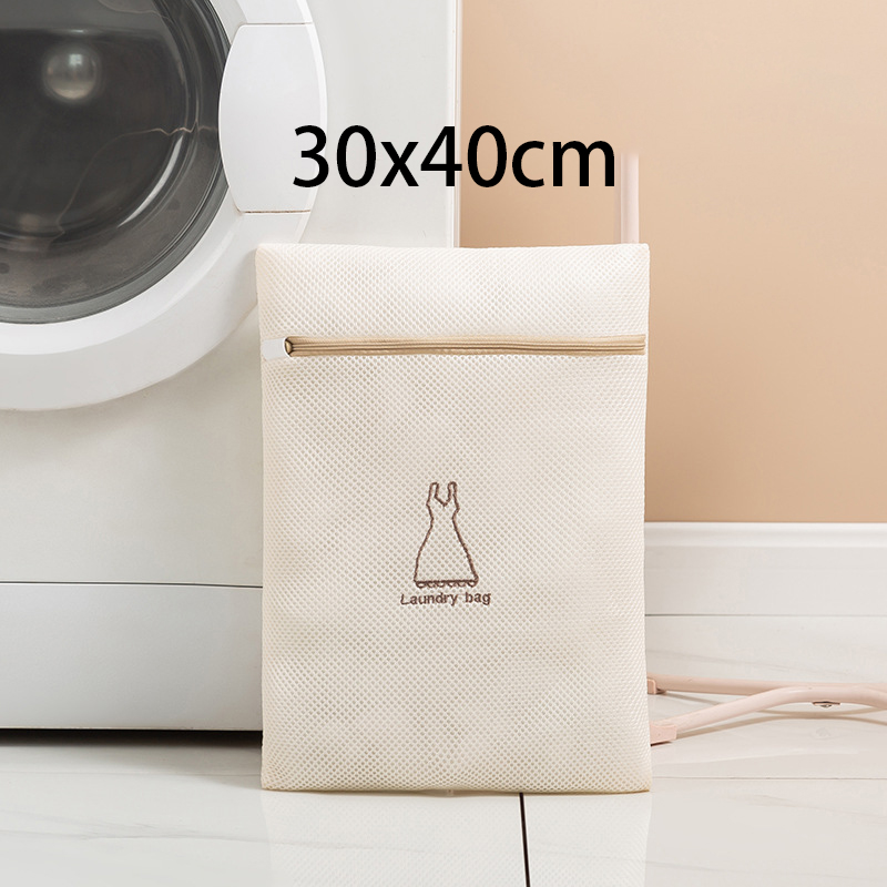 Waszak Fijnmazig borduurwerk Print Waszak Huishoudelijke kleding Schoonmaken Waszakken voor wasmachines 7-delige sets: Light Grey