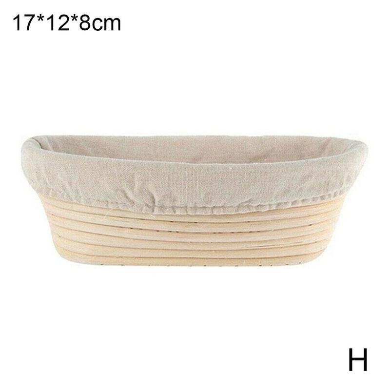 Rattan Bread Proofing Basket Natural Round Oval Baking Cake Pans Rattan Wicker Dough Fermentation Sourdough Bread Basket: H