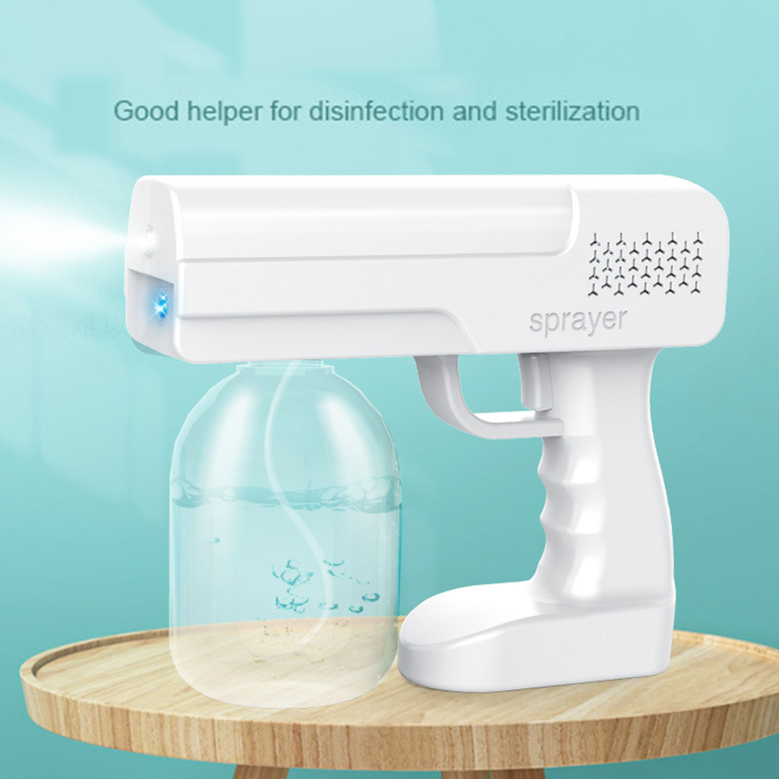 Nebulizzatore a spruzzo di vapore Nano elettrico senza fili luci blu USB ricaricabile per roo domestico