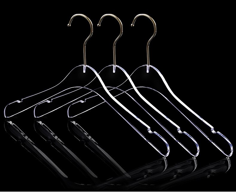 Brand 10pcs Acrylic Hanger Clear Suit Hanger Wardrobe Organizer Shirt Coat Clothes Rack Crystal Adult Pants Rack Store Display: Acrylic hanger / Child