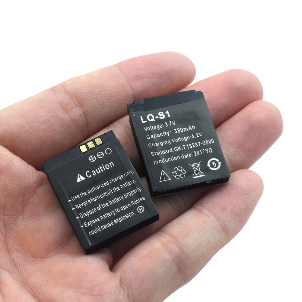 2Pcs/Lot Lq-s1 3.7v Smart Watch Dz09 Battery 380mAh Li Polymer Battery For Smart Watch DZ09 QW09 W8 A1 V8 X6