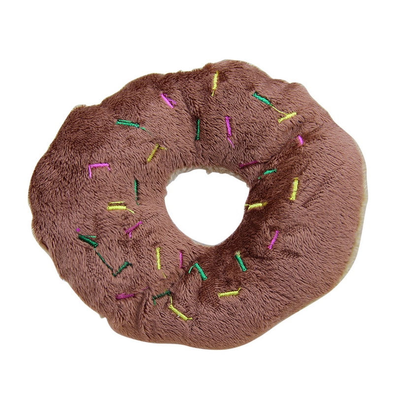 Kæledyrslegetøj til hunde tyggelegetøj knirkelyd donuts plyslegetøj sjov hvalp lille medium interaktivt legetøj