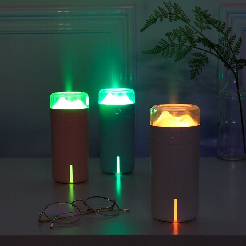 Ambientador para el coche, Humidificador Dashan, USB, Mini difusor ultrasónico de aceites esenciales, vaporizador purificador de aire para la oficina con luz LED nocturna