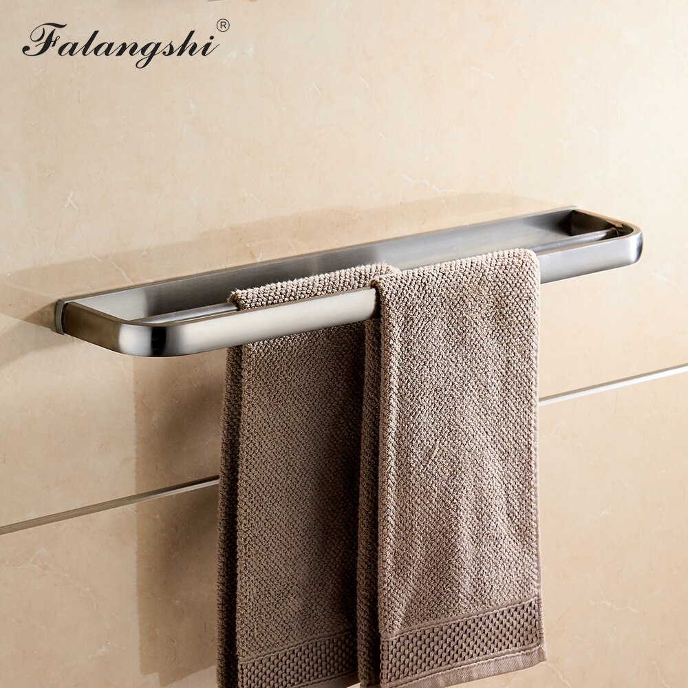 Falangshi kobber messing dobbelt håndklæde bar væg håndklæde hylde bøjle flere farver badeværelse håndklædeholder  wb8705