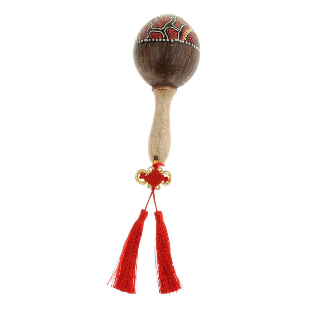 Coconut Shell Maraca Hand Shaker for Party Band KTV Performance Parts