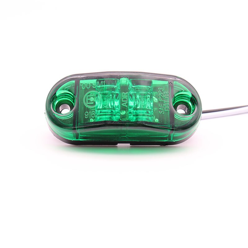 2Pcs 12V / 24V LED Side Marker Lights Car External Lights Warning Tail Lights Trailer lights Truck Auto Lorry Lamp Green