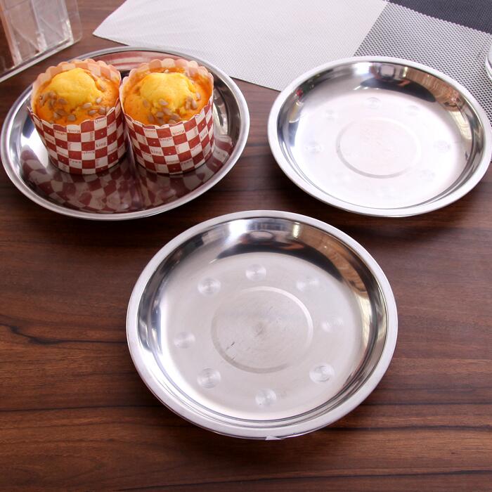 5pcs/set Stainless Steel Plate Feeding Dish Anti Tableware