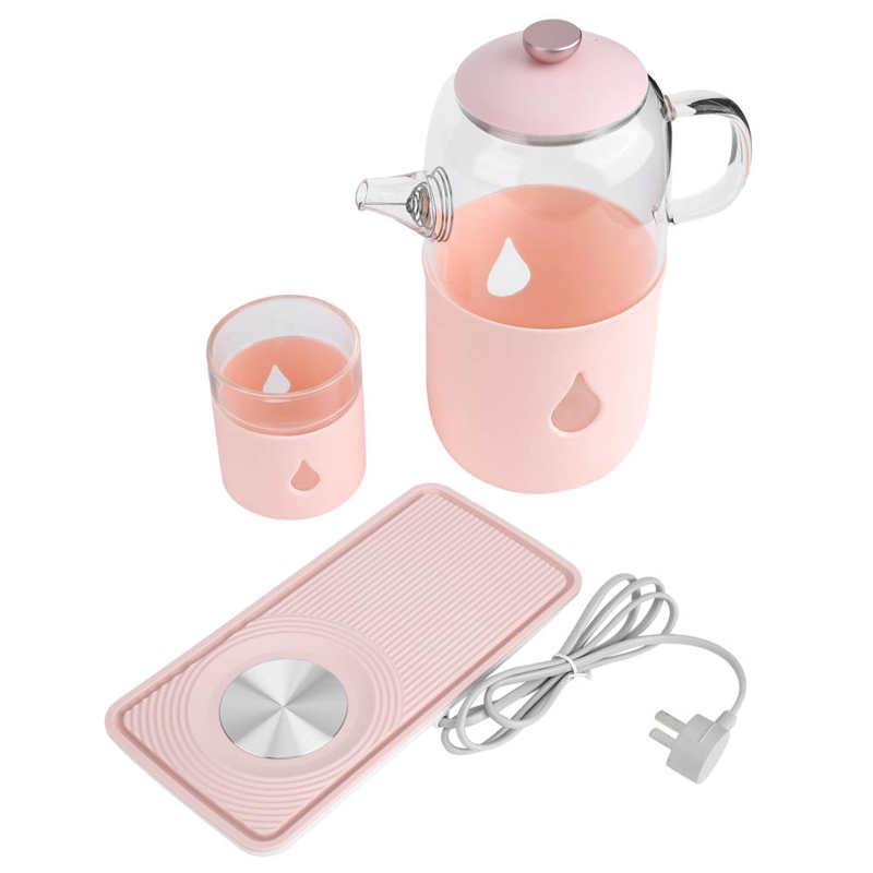 600ml rose bouilloire électrique multi-fonction température constante verre théière prise chinoise 220V