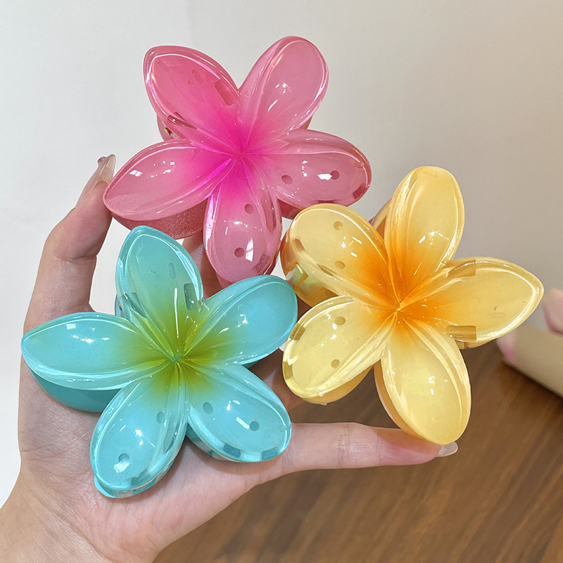 Pinces à cheveux fleur pour femmes, grande pince à cheveux bohème, épingles à cheveux, barrettes pour filles, accessoires pour cheveux de plage, vêtements de sauna, ,: Champagne Or