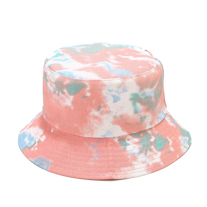 Ms Man Hoed Emmer Cap Panama Zomer Harajuku Emmer Hoed Dye Visser Hoed Katoen Omkeerbare Bob Emmer Cap zonnehoed: Roze