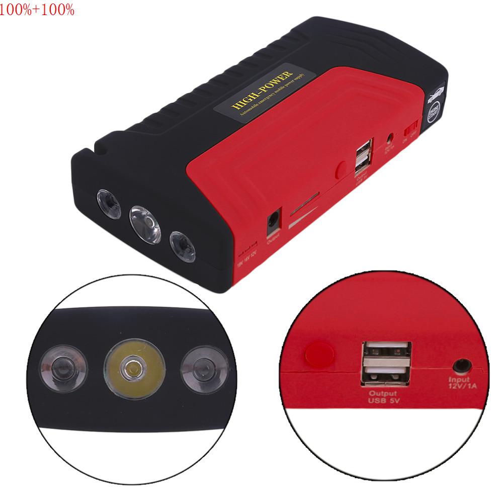 12V Car Jump Starter Pack with LED Light Mobile Power Battery Charger Emergency Starting Power Bank Booster