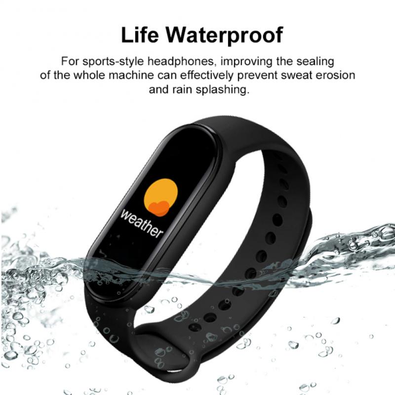 M6 smart sport band bluetooth skridttæller fitness tracker armbånd puls blodtryk smart ur til huawei xiaomi iphone