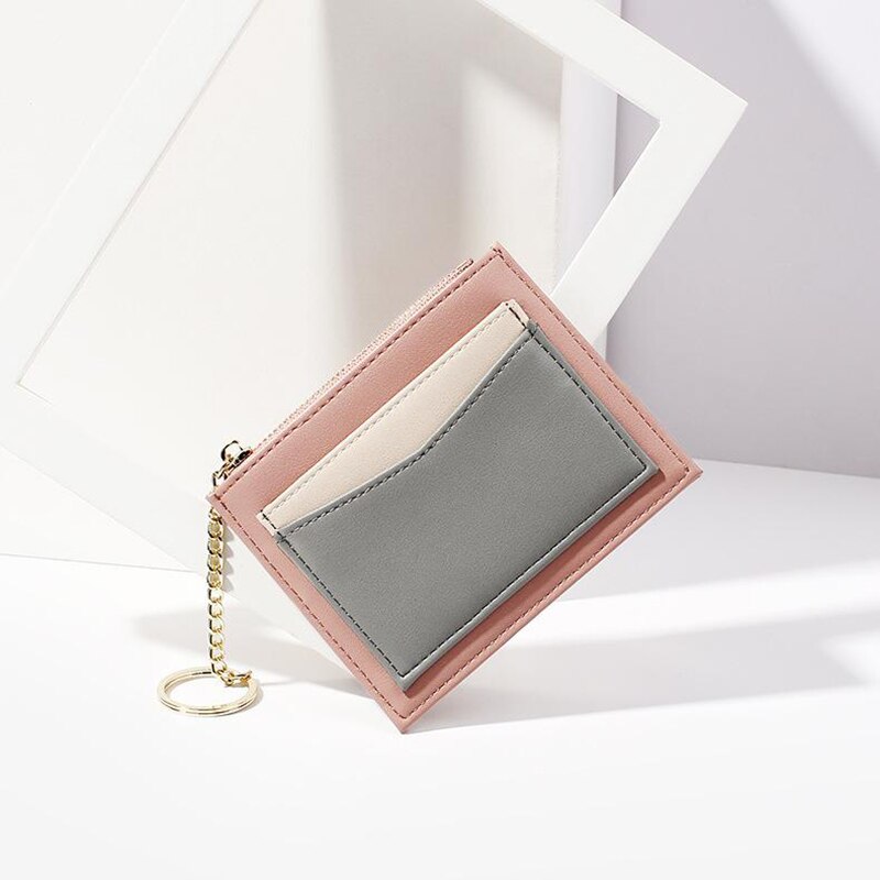 Schattige leren creditcardhouder portemonnee meisjes mini sleutelhanger tas vrouwen organzier sleutelhanger muntvak portemonnee 655