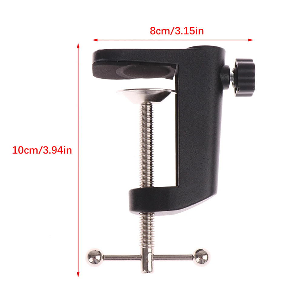 Abrazadera de montaje de mesa de escritorio con Clip en forma de C para micrófono, soporte de brazo de tijera, soporte de luz de mesa