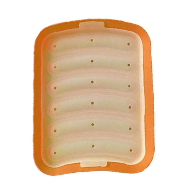 Babymad beholder spædbørn pølse modermælk opbevaringsboks fryser bakke sprødere babymad beholder opbevaring snack beholder: Orange