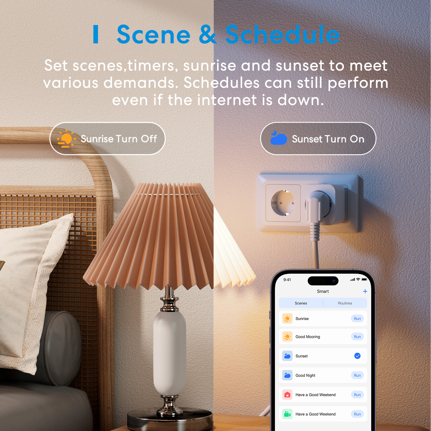 Meross 16A HomeKit enchufe inteligente con Monitor de energía enchufe WiFi UE Control remoto por voz compatible con asistente de Google Alexa SmartThings