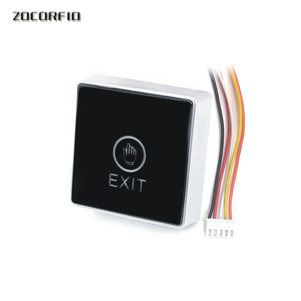Push Touch Exit Button Door Eixt Release Button for access Control System for Home Security Protection With LED Indicator: A square