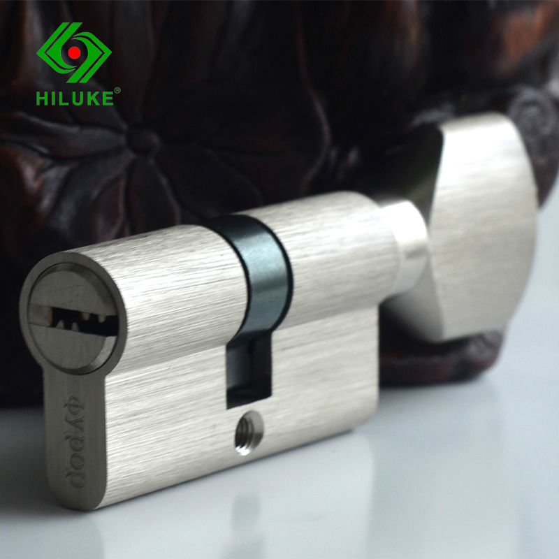 60mm messing cylinder 5 stk computer messing nøgle med knap enkelt åben stil euroe standard dørlås