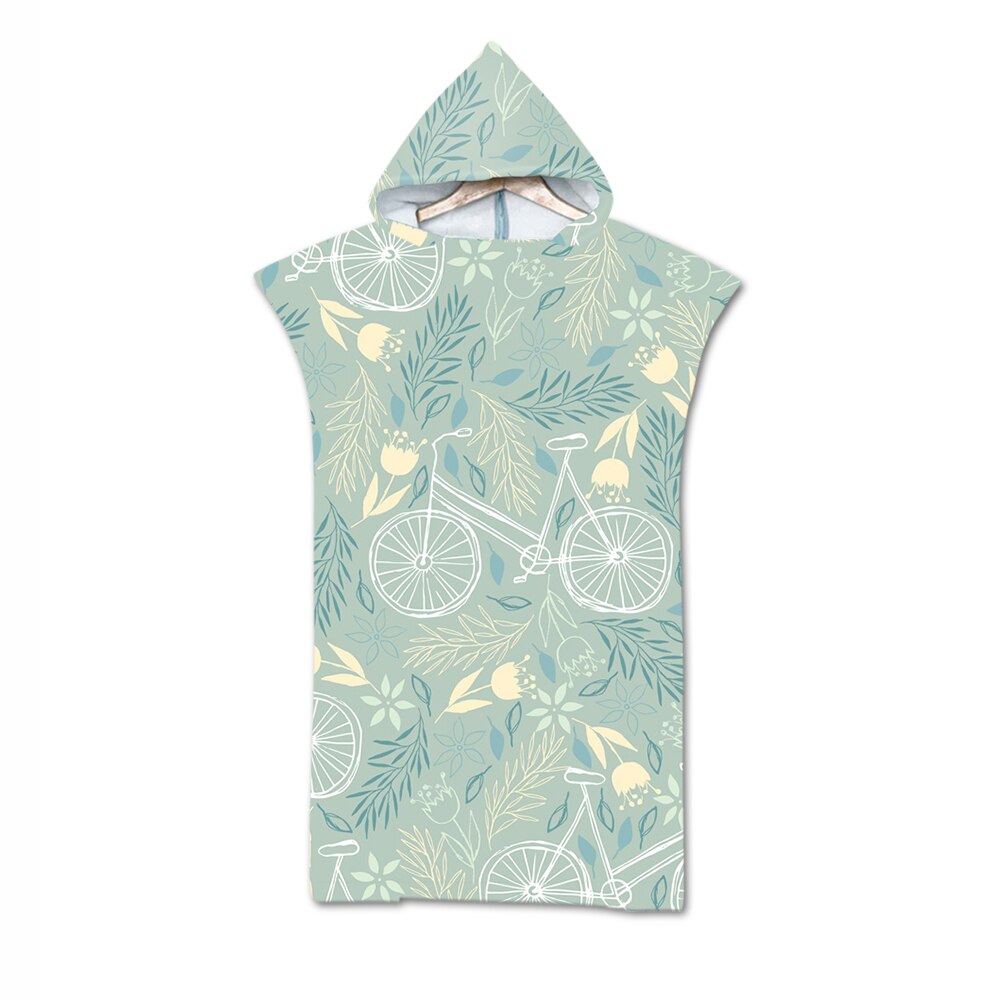 Mode Strand Zonnebrandcrème Winddicht Dressing Robes Hooded Mantel Strandlaken Zwemmen Prints Kan Dragen Poncho Badhanddoeken 110x75cm: 13