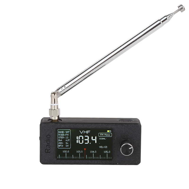 V2 -versjon ats-mini 2 si4732 0.5-108 mhz lomme-ssb miniradio lsb usb am fm allband radiomottaker esp -32-s3 bb antenne