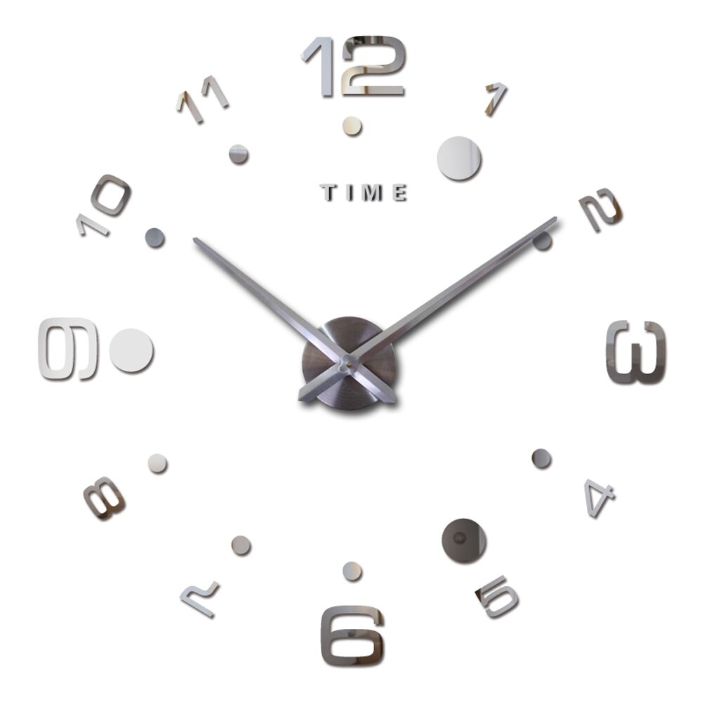 3D DIY Large Wall Clock Arabic Numeral Acrylic Mirror Wall Sticker Mute Oversize Digital Clock Hanging Clocks Time Letter