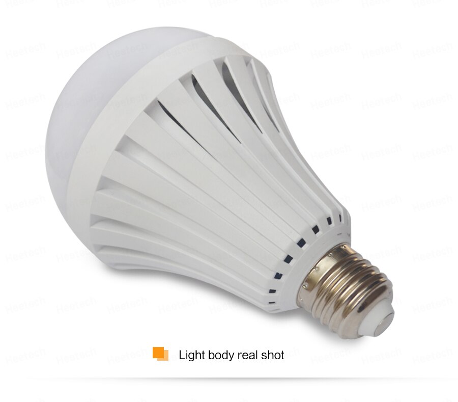 E27 7W Led Bombilla inteligente Luz DE EMERGENCIA recargable