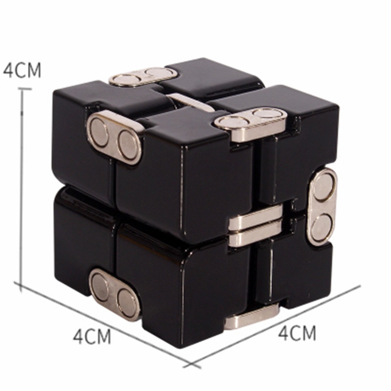 WINCOTEK Premium Metal Infinity Cube Toy Aluminium Deformation Magical Cube Toys for chilren Stress Reliever for EDC Anxiety