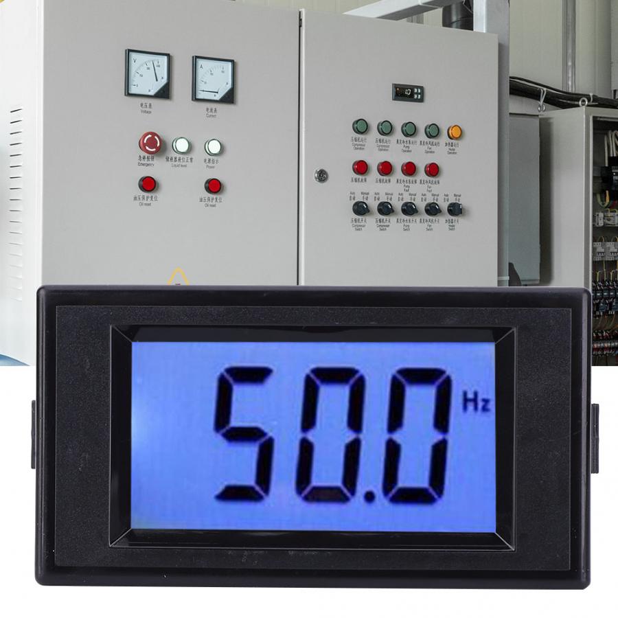 Frequency Meter D69-HZ Digital Display Frequency Meter 10~199.9Hz AC80~300V Cymometer with LCD Screen