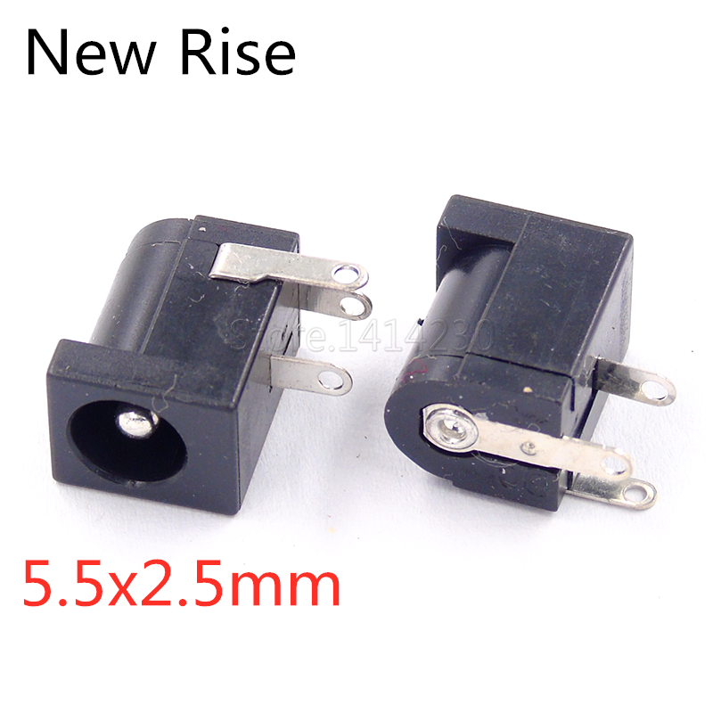 10PCS DC-005 DC Power Jack Socket Connector DC005 5.5x2.5mm 5.5x2.1mm 5.5x1.7mm 4.0 4.8x1.7mm 3.5x1.35mm Plug-in 3Pin: army green