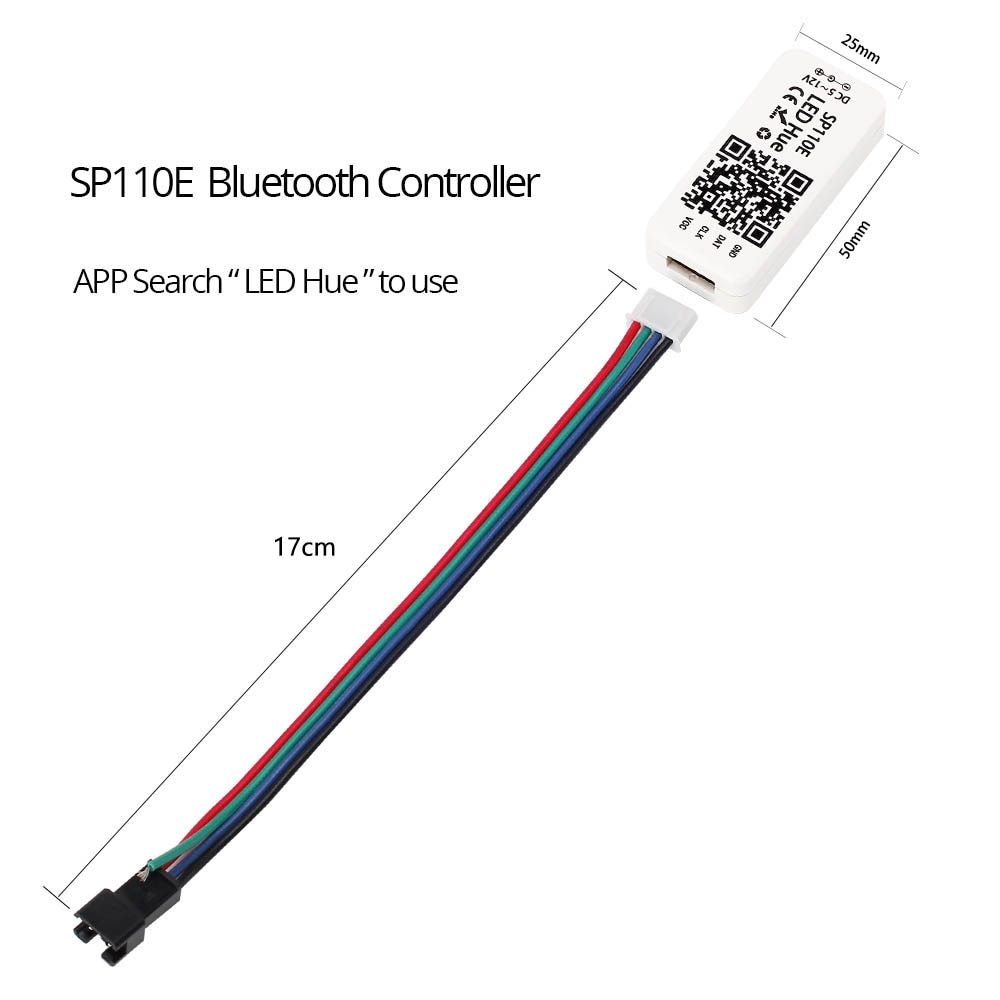 WS2811 WS2812B SP110E Bluetooth Controlador Led para Digital pixel accesible de tira de Led de WS2801 SK6812 TM1804