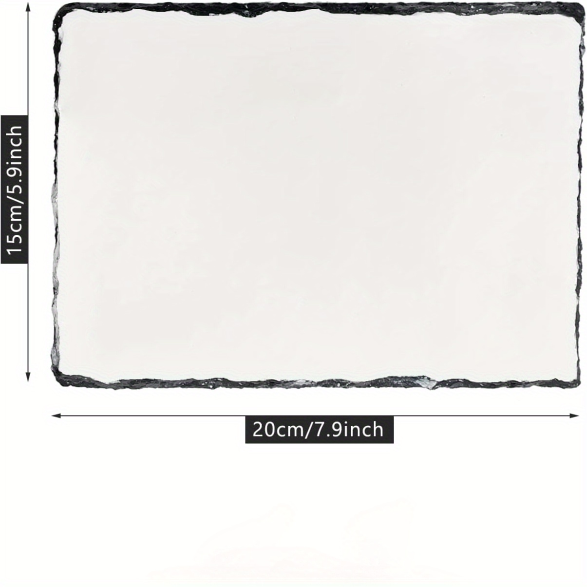 1 Stück Sublimation Blank Slate Rock Bilderrahmen mit Ständer, DIY Memorial Frame für Wärmeübertragung, 4 Formen: Black