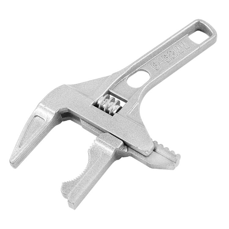1pcs Arc Sawtooth Large Opening Bathroom Wrench tool Aluminum Alloy Spanner Adjustable Universal Spanner Repair Tools DIY