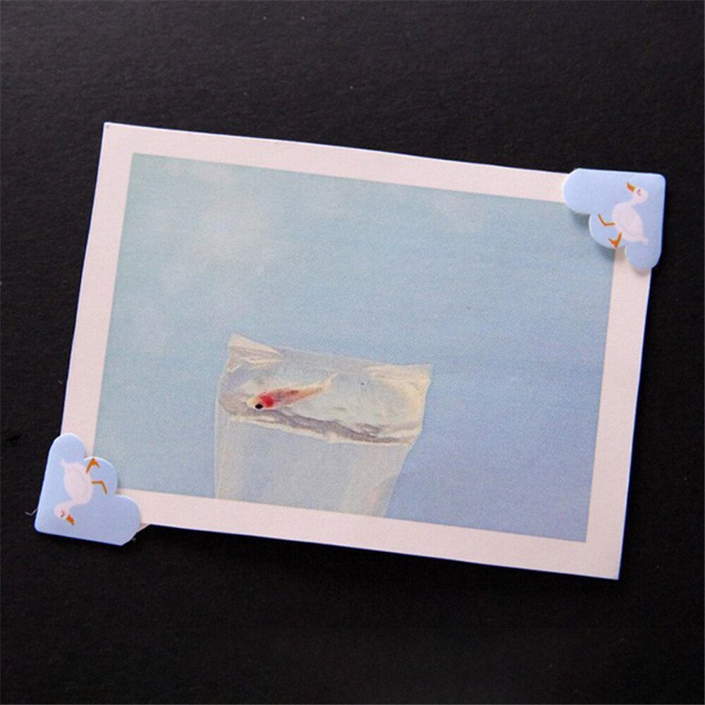 DIY with 10 cartoon photos in the album corner self-adhesive picture holder sticker