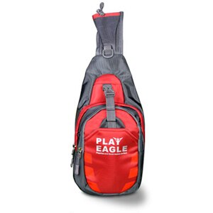 PLAYEAGLE Unisex Canvas Outdoor Schoudertas Nylon Tas reizende Camping Wandelen Outdoor sporttas in 4 Kleuren: red