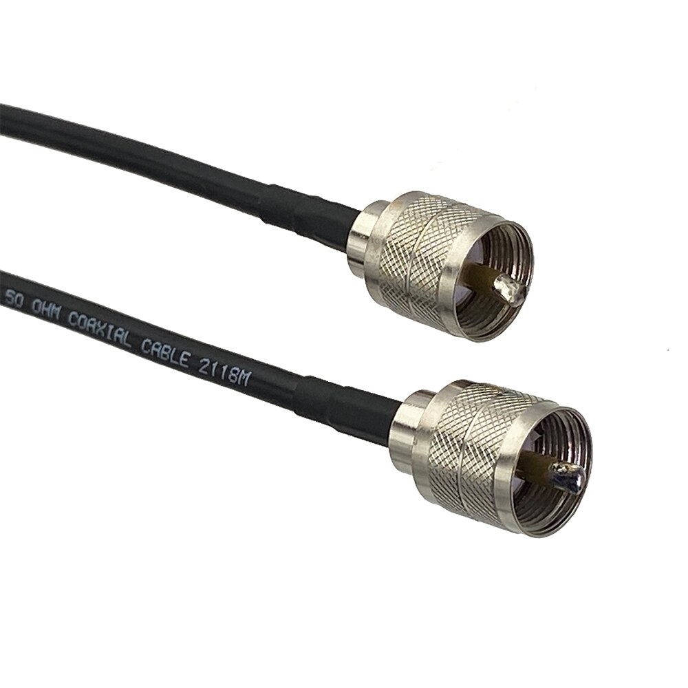 RG58 Cable UHF PL259 Male Plug to UHF PL259 Male Plug Connector RF Jumper Pigtails Wire Terminal Straight 6inch~50M