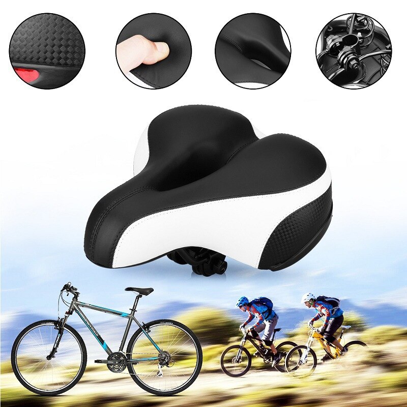 Selle de vélo Extra large et confortable, assise souple rembourrée en Gel, pièces de bicyclette