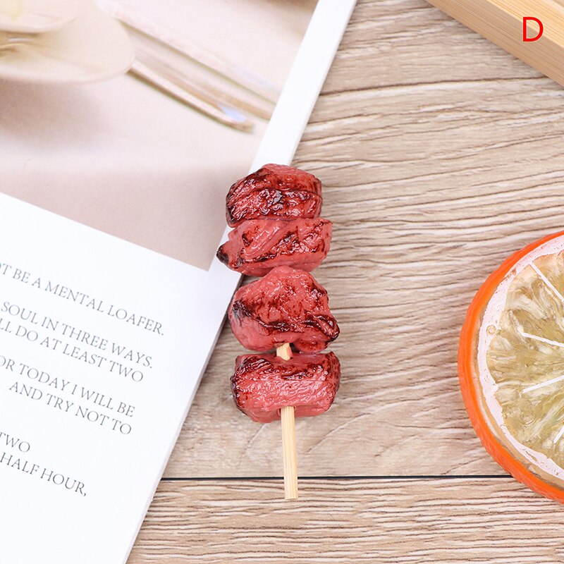 1pc Mini vorgeben Spielen Lebensmittel Spielzeug Simulation BBQ Miniatur Für Puppe Haus Küche Dekoration Handwerk Spielzeug Für freundlicher: D
