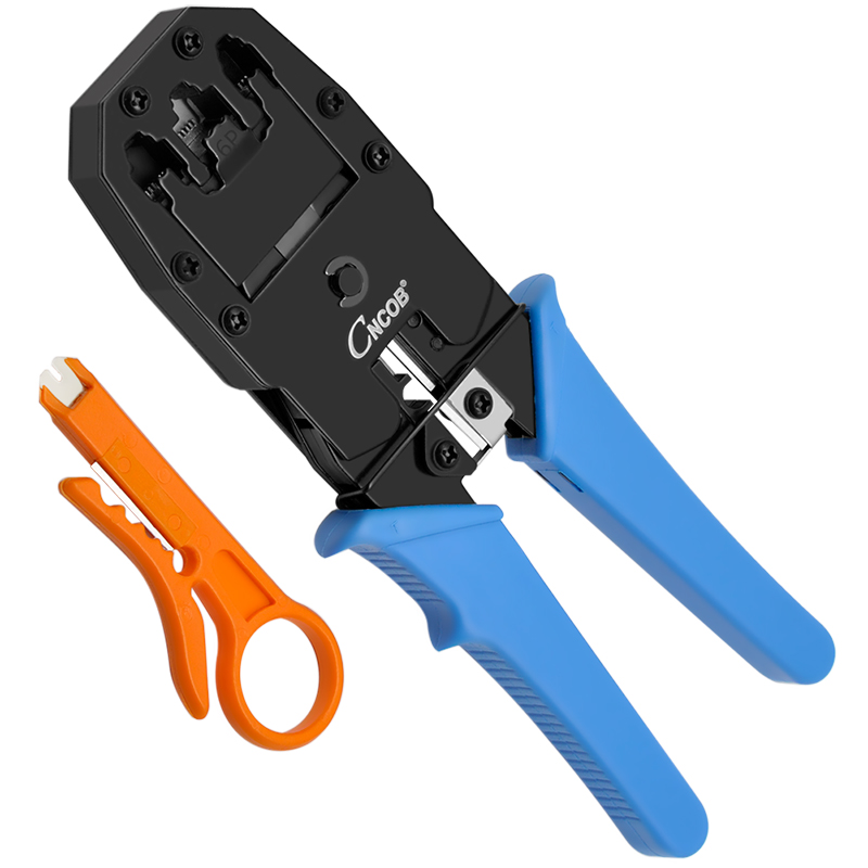 CNCOB Kabel Crimper, 3 in Modulaire Krimptang Voor crts, strips, en crimps 8P8C/RJ-45, 6P6C/RJ12, 6P4C/RJ-11, 4P4C/4P2C