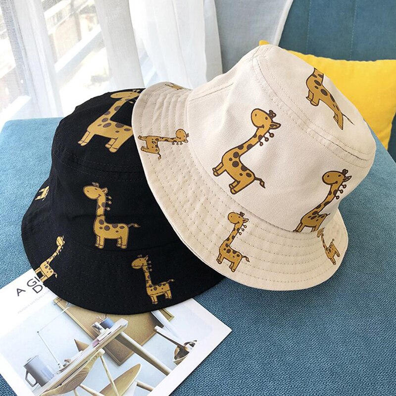Primavera estate 3-8 anni cappello da pescatore per bambini ragazzo ragazza carino giraffa cappello da spiaggia all&#39;aperto cappello da sole per bambini cappello da Panama cappellini per bambina